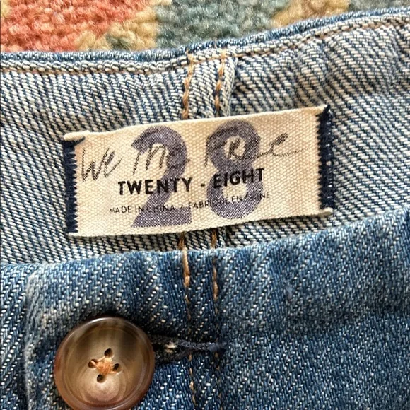 Free People Blue Wide Leg Jeans - Picture 2 of 5